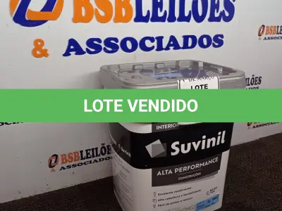 LOTE 319 - 01 GALÃO DE TINTA SUVINIL DE 18L PARA INTERIORES ACABAMENTO FOSCO BRANCO. (NOVO) (NO ESTADO) ATENÇÃO! FAZER A VISITAÇÃO ANTES DE ARREMATAR, NÃO SABEMOS SE FUNCIONA. LEILÃO NÃO TEM GARANTIA E NEM DEVOLUÇÃO, SUJEITO A POSSÍVEIS AVARIAS VISÍVEIS/OCULTAS E/OU AUSÊNCIA DE COMPONENTES.