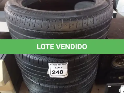 LOTE 248 - 04 PNEUS MEIA VIDA 215/50 ARO 17. (NO ESTADO) ATENÇÃO! FAZER A VISITAÇÃO ANTES DE ARREMATAR, NÃO SABEMOS SE FUNCIONA. LEILÃO NÃO TEM GARANTIA E NEM DEVOLUÇÃO, SUJEITO A POSSÍVEIS AVARIAS VISÍVEIS/OCULTAS E/OU AUSÊNCIA DE COMPONENTES.