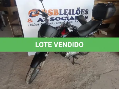 LOTE 002 - 01 HONDA CG 150 TITAN ESD ÁLCOOL/GASOLINA; COR PRETA; ANO 2012/2012. (NO ESTADO)