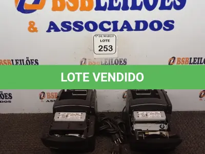 LOTE 253 - 02 IMPRESSORAS TÉRMICAS NÃO FISCAIS PMF. (NO ESTADO) ATENÇÃO! FAZER A VISITAÇÃO ANTES DE ARREMATAR, NÃO SABEMOS SE FUNCIONA. LEILÃO NÃO TEM GARANTIA E NEM DEVOLUÇÃO, SUJEITO A POSSÍVEIS AVARIAS VISÍVEIS/OCULTAS E/OU AUSÊNCIA DE COMPONENTES.
