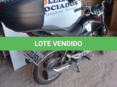 LOTE 001 - 01 HONDA CG 150 TITAN ESD ÁLCOOL/GASOLINA; COR PRETA; ANO 2012/2012. (NO ESTADO)