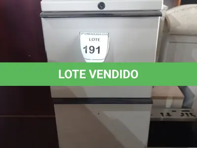 LOTE 191 - 01 GAVETEIRO EM AÇO 02 GAVETAS. (NO ESTADO EM QUE SE ENCONTRA. SUJEITO A AVARIAS OCULTAS/VISÍVEIS.)