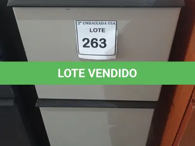 LOTE 263 - 01 GAVETEIRO EM AÇO 02 GAVETAS. (NO ESTADO EM QUE SE ENCONTRA. SUJEITO A AVARIAS OCULTAS/VISÍVEIS.)