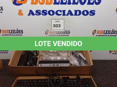 LOTE 303 - 01 CPU HP, MOUSE, TECLADO E CARREGADOR. (NO ESTADO EM QUE SE ENCONTRA. SUJEITO A AVARIAS OCULTAS/VISÍVEIS.) BD0546M