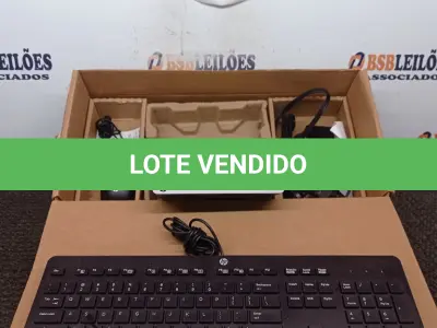 LOTE 228 - 01 CPU HP, MOUSE, TECLADO E CARREGADOR. (NO ESTADO EM QUE SE ENCONTRA. SUJEITO A AVARIAS OCULTAS/VISÍVEIS.) BD0545M