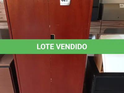 LOTE 441 - 01 ARMÁRIO ALTO DE 02 PORTAS. (NO ESTADO EM QUE SE ENCONTRA. SUJEITO A AVARIAS OCULTAS/VISÍVEIS.)