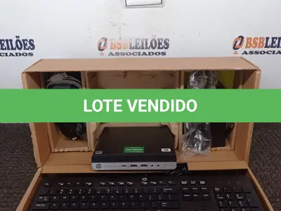 LOTE 209 - 01 CPU HP, MOUSE, TECLADO E CARREGADOR. (NO ESTADO EM QUE SE ENCONTRA. SUJEITO A AVARIAS OCULTAS/VISÍVEIS.) BD1048X