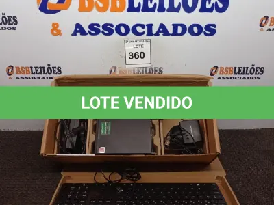 LOTE 360 - 01 CPU HP, MOUSE, TECLADO E CARREGADOR. (NO ESTADO EM QUE SE ENCONTRA. SUJEITO A AVARIAS OCULTAS/VISÍVEIS.) BD0545T
