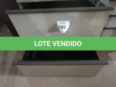 LOTE 192 - 01 ARMÁRIO BAIXO EM AÇO 02 GAVETAS. (NO ESTADO EM QUE SE ENCONTRA. SUJEITO A AVARIAS OCULTAS/VISÍVEIS.)