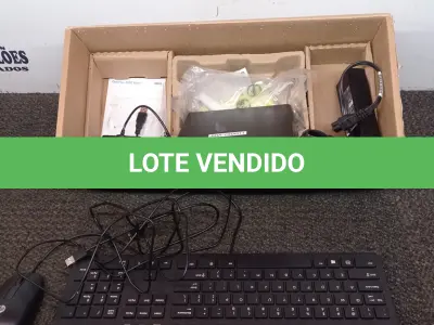 LOTE 306 - 01 CPU HP, MOUSE, TECLADO E CARREGADOR. (NO ESTADO EM QUE SE ENCONTRA. SUJEITO A AVARIAS OCULTAS/VISÍVEIS.) BD0553L