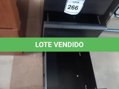 LOTE 266 - 01 GAVETEIRO EM AÇO 03 GAVETAS. (NO ESTADO EM QUE SE ENCONTRA. SUJEITO A AVARIAS OCULTAS/VISÍVEIS.)