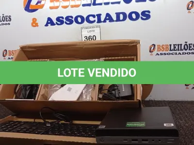 LOTE 360 - 01 CPU HP, MOUSE, TECLADO E CARREGADOR. (NO ESTADO EM QUE SE ENCONTRA. SUJEITO A AVARIAS OCULTAS/VISÍVEIS.) BD0545T