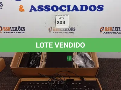 LOTE 303 - 01 CPU HP, MOUSE, TECLADO E CARREGADOR. (NO ESTADO EM QUE SE ENCONTRA. SUJEITO A AVARIAS OCULTAS/VISÍVEIS.) BD0546M