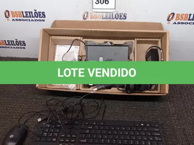 LOTE 306 - 01 CPU HP, MOUSE, TECLADO E CARREGADOR. (NO ESTADO EM QUE SE ENCONTRA. SUJEITO A AVARIAS OCULTAS/VISÍVEIS.) BD0553L