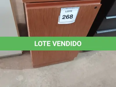 LOTE 268 - 01 GAVETEIRO PRETO COM 02 GAVETAS. (NO ESTADO EM QUE SE ENCONTRA. SUJEITO A AVARIAS OCULTAS/VISÍVEIS.)