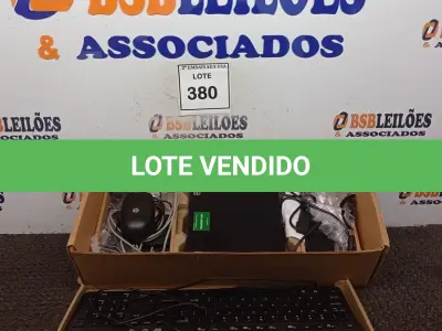 LOTE 380 - 01 CPU HP, MOUSE, TECLADO E CARREGADOR. (NO ESTADO EM QUE SE ENCONTRA. SUJEITO A AVARIAS OCULTAS/VISÍVEIS.) BD1048R