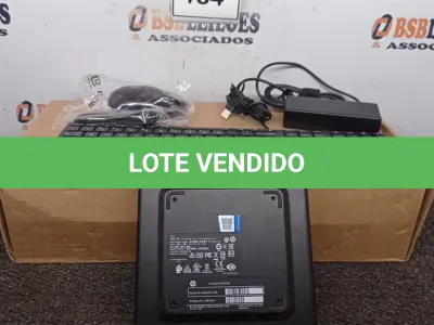 LOTE 184 - 01 CPU HP, MOUSE, TECLADO E CARREGADOR. (NO ESTADO EM QUE SE ENCONTRA. SUJEITO A AVARIAS OCULTAS/VISÍVEIS.) BD0545W