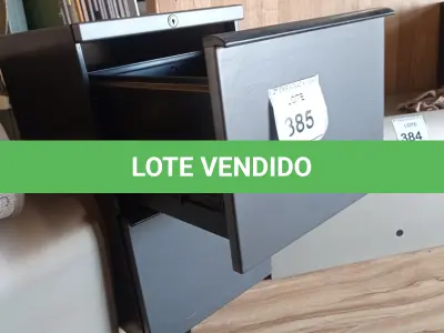 LOTE 385 - 01 GAVETEIRO EM AÇO 02 GAVETAS. (NO ESTADO EM QUE SE ENCONTRA. SUJEITO A AVARIAS OCULTAS/VISÍVEIS.)