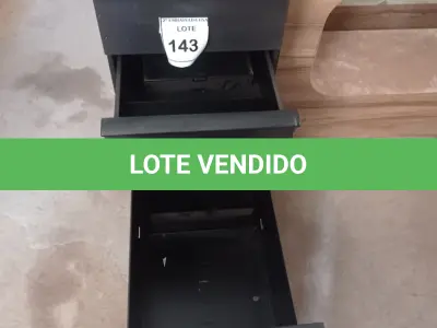 LOTE 143 - 01 GAVETEIRO EM AÇO 03 GAVETAS. (NO ESTADO EM QUE SE ENCONTRA. SUJEITO A AVARIAS OCULTAS/VISÍVEIS.)