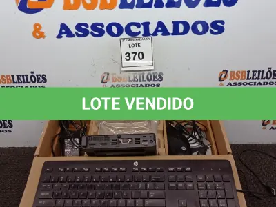 LOTE 370 - 01 CPU HP, MOUSE, TECLADO E CARREGADOR. (NO ESTADO EM QUE SE ENCONTRA. SUJEITO A AVARIAS OCULTAS/VISÍVEIS.) BD0083S