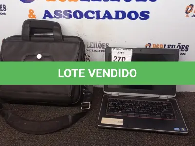 LOTE 270 - 01 NOTEBOOK DELL CORE I5 COM BOLSA. (NO ESTADO EM QUE SE ENCONTRA. SUJEITO A AVARIAS OCULTAS/VISÍVEIS.)