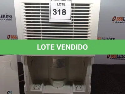LOTE 318 - 01 DEHUMIDIFIER 110V. (NO ESTADO EM QUE SE ENCONTRA. SUJEITO A AVARIAS OCULTAS/VISÍVEIS.) AV9620U