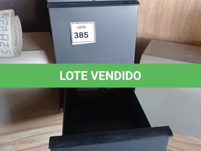 LOTE 385 - 01 GAVETEIRO EM AÇO 02 GAVETAS. (NO ESTADO EM QUE SE ENCONTRA. SUJEITO A AVARIAS OCULTAS/VISÍVEIS.)