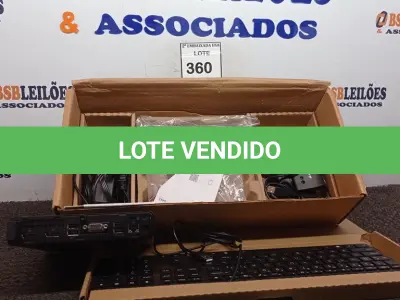 LOTE 360 - 01 CPU HP, MOUSE, TECLADO E CARREGADOR. (NO ESTADO EM QUE SE ENCONTRA. SUJEITO A AVARIAS OCULTAS/VISÍVEIS.) BD0545T