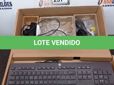 LOTE 237 - 01 CPU HP, MOUSE, TECLADO E CARREGADOR. (NO ESTADO EM QUE SE ENCONTRA. SUJEITO A AVARIAS OCULTAS/VISÍVEIS.) BD0075H