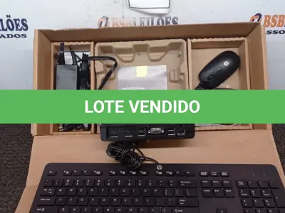 LOTE 214 - 01 CPU HP, MOUSE, TECLADO E CARREGADOR.  (NO ESTADO EM QUE SE ENCONTRA. SUJEITO A AVARIAS OCULTAS/VISÍVEIS.) BD1196Y