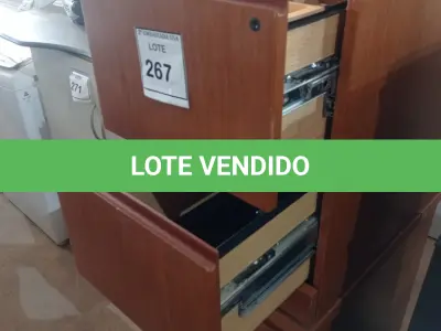 LOTE 267 - 01 GAVETEIRO COM 2 GAVETAS. (NO ESTADO EM QUE SE ENCONTRA. SUJEITO A AVARIAS OCULTAS/VISÍVEIS.)