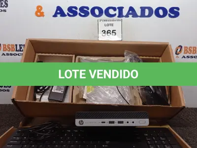 LOTE 365 - 01 CPU HP, MOUSE, TECLADO E CARREGADOR. (NO ESTADO EM QUE SE ENCONTRA. SUJEITO A AVARIAS OCULTAS/VISÍVEIS.) BD0864D