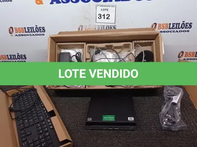 LOTE 312 - 01 CPU HP, MOUSE, TECLADO E CARREGADOR. (NO ESTADO EM QUE SE ENCONTRA. SUJEITO A AVARIAS OCULTAS/VISÍVEIS.) BD0558P