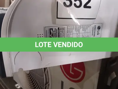 LOTE 352 - 01 AR CONDICIONADO LG INVERTER 11.000BTUS 220V. (NO ESTADO EM QUE SE ENCONTRA. SUJEITO A AVARIAS OCULTAS/VISÍVEIS.)