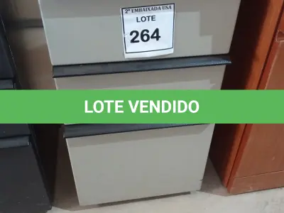 LOTE 264 - 01 GAVETEIRO EM AÇO 03 GAVETAS. (NO ESTADO EM QUE SE ENCONTRA. SUJEITO A AVARIAS OCULTAS/VISÍVEIS.)