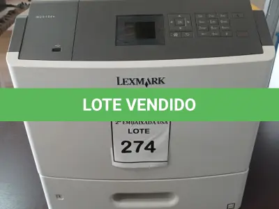 LOTE 274 - 01 EQUIPMENT (IMPRESSORA LEXMARK). (NO ESTADO EM QUE SE ENCONTRA. SUJEITO A AVARIAS OCULTAS/VISÍVEIS.) BH1571Y
