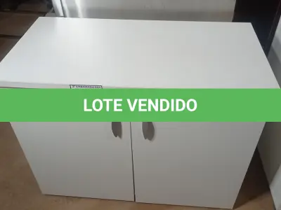 LOTE 485 - 01 ARMÁRIO BAIXO DE 02 PORTAS MADEIRA CLARA. (NO ESTADO EM QUE SE ENCONTRA. SUJEITO A AVARIAS OCULTAS/VISÍVEIS.)