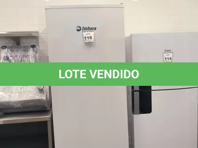 LOTE 116 - 01 FREEZER VERTICAL IMBERA220V. (NO ESTADO) ATENÇÃO! FAZER A VISITAÇÃO ANTES DE ARREMATAR, NÃO SABEMOS SE FUNCIONA. LEILÃO NÃO TEM GARANTIA E NEM DEVOLUÇÃO, SUJEITO A POSSÍVEIS AVARIAS VISÍVEIS/OCULTAS E/OU AUSÊNCIA DE COMPONENTES.