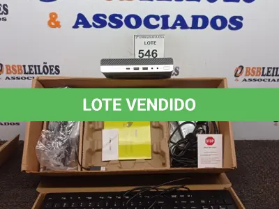 LOTE 546 - 01 CPU HP, MOUSE, TECLADO E CARREGADOR. (NO ESTADO EM QUE SE ENCONTRA. SUJEITO A AVARIAS OCULTAS/VISÍVEIS.) BD0552F