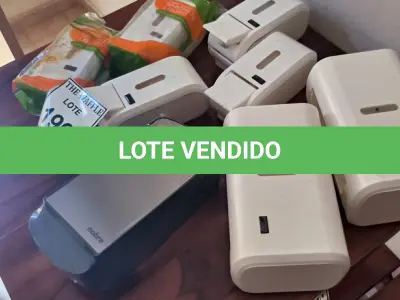 LOTE 199 - 01 LOTE COM DISPENSES PARA SABÃO. (NO ESTADO) ATENÇÃO! FAZER A VISITAÇÃO ANTES DE ARREMATAR, NÃO SABEMOS SE FUNCIONA. LEILÃO NÃO TEM GARANTIA E NEM DEVOLUÇÃO, SUJEITO A POSSÍVEIS AVARIAS VISÍVEIS/OCULTAS E/OU AUSÊNCIA DE COMPONENTES.