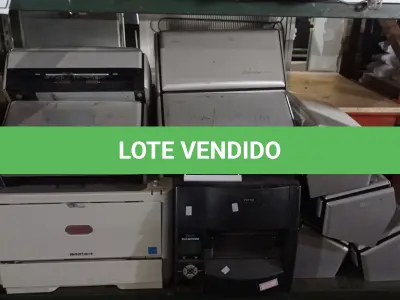 LOTE 156 - 01 IMPRESSORA OKI E 10 SCANNER’S FUJITSU. (NO ESTADO) ATENÇÃO! FAZER A VISITAÇÃO ANTES DE ARREMATAR, NÃO SABEMOS SE FUNCIONA. LEILÃO NÃO TEM GARANTIA E NEM DEVOLUÇÃO, SUJEITO A POSSÍVEIS AVARIAS VISÍVEIS/OCULTAS E/OU AUSÊNCIA DE COMPONENTES.