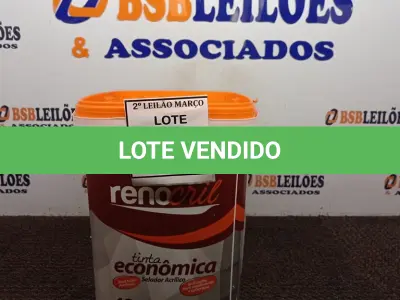 LOTE 131 - 01 BALDE DE TINTA RENOCRIL SELADOR ACRÍLICO NA COR BRANCO NEVE 16L. (NO ESTADO) ATENÇÃO! FAZER A VISITAÇÃO ANTES DE ARREMATAR, NÃO SABEMOS SE FUNCIONA. LEILÃO NÃO TEM GARANTIA E NEM DEVOLUÇÃO, SUJEITO A POSSÍVEIS AVARIAS VISÍVEIS/OCULTAS E/OU AUSÊNCIA DE COMPONENTES.