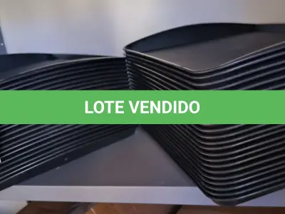 LOTE 176 - 42 BANDEJAS PLÁSTICAS. (NO ESTADO) ATENÇÃO! FAZER A VISITAÇÃO ANTES DE ARREMATAR, NÃO SABEMOS SE FUNCIONA. LEILÃO NÃO TEM GARANTIA E NEM DEVOLUÇÃO, SUJEITO A POSSÍVEIS AVARIAS VISÍVEIS/OCULTAS E/OU AUSÊNCIA DE COMPONENTES.