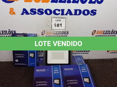 LOTE 181 - 05 REFLETORES LED PARA AMBIENTES EXTERNOS 100W. (NOVO) (NO ESTADO) ATENÇÃO! FAZER A VISITAÇÃO ANTES DE ARREMATAR, NÃO SABEMOS SE FUNCIONA. LEILÃO NÃO TEM GARANTIA E NEM DEVOLUÇÃO, SUJEITO A POSSÍVEIS AVARIAS VISÍVEIS/OCULTAS E/OU AUSÊNCIA DE COMPONENTES.
