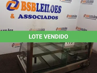 LOTE 175 - 01 ESTUFA PARA SALGADOS COM 08 BANDEJAS. (NO ESTADO) ATENÇÃO! FAZER A VISITAÇÃO ANTES DE ARREMATAR, NÃO SABEMOS SE FUNCIONA. LEILÃO NÃO TEM GARANTIA E NEM DEVOLUÇÃO, SUJEITO A POSSÍVEIS AVARIAS VISÍVEIS/OCULTAS E/OU AUSÊNCIA DE COMPONENTES.