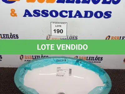 LOTE 190 - 01 CUBA DE EMBUTIR OVAL MARCA DECA. (NOVO) (NO ESTADO) ATENÇÃO! FAZER A VISITAÇÃO ANTES DE ARREMATAR, NÃO SABEMOS SE FUNCIONA. LEILÃO NÃO TEM GARANTIA E NEM DEVOLUÇÃO, SUJEITO A POSSÍVEIS AVARIAS VISÍVEIS/OCULTAS E/OU AUSÊNCIA DE COMPONENTES.