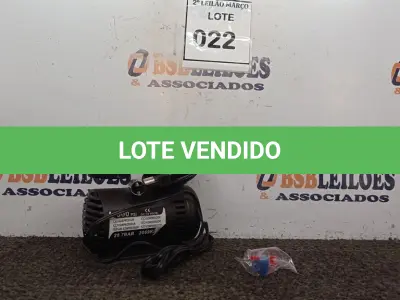 LOTE 022 - 01 AIR COMPRESSOR DC12V. (NOVO) (NO ESTADO) ATENÇÃO! FAZER A VISITAÇÃO ANTES DE ARREMATAR, NÃO SABEMOS SE FUNCIONA. LEILÃO NÃO TEM GARANTIA E NEM DEVOLUÇÃO, SUJEITO A POSSÍVEIS AVARIAS VISÍVEIS/OCULTAS E/OU AUSÊNCIA DE COMPONENTES.
