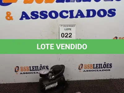 LOTE 022 - 01 AIR COMPRESSOR DC12V. (NOVO) (NO ESTADO) ATENÇÃO! FAZER A VISITAÇÃO ANTES DE ARREMATAR, NÃO SABEMOS SE FUNCIONA. LEILÃO NÃO TEM GARANTIA E NEM DEVOLUÇÃO, SUJEITO A POSSÍVEIS AVARIAS VISÍVEIS/OCULTAS E/OU AUSÊNCIA DE COMPONENTES.