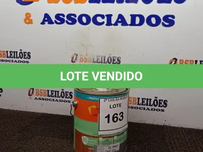 LOTE 163 - 01 LATA DE TINTA ESMALTE PARA MADEIRA E METAIS SUVINIL BRILHANTE PLATINA 3,6LITROS. (NO ESTADO) ATENÇÃO! FAZER A VISITAÇÃO ANTES DE ARREMATAR, NÃO SABEMOS SE FUNCIONA. LEILÃO NÃO TEM GARANTIA E NEM DEVOLUÇÃO, SUJEITO A POSSÍVEIS AVARIAS VISÍVEIS/OCULTAS E/OU AUSÊNCIA DE COMPONENTES.