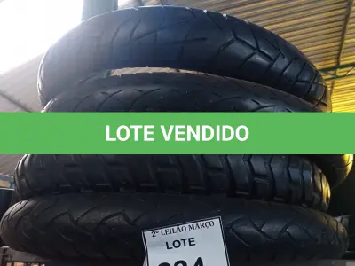 LOTE 234 - 04 PNEUS DE MOTO USADOS, SENDO 02 90/90 AROS 21, 01 120/70 ARO 19 E 01 100/90 ARO 19. (NO ESTADO) ATENÇÃO! FAZER A VISITAÇÃO ANTES DE ARREMATAR, NÃO SABEMOS SE FUNCIONA. LEILÃO NÃO TEM GARANTIA E NEM DEVOLUÇÃO, SUJEITO A POSSÍVEIS AVARIAS VISÍVEIS/OCULTAS E/OU AUSÊNCIA DE COMPONENTES.
